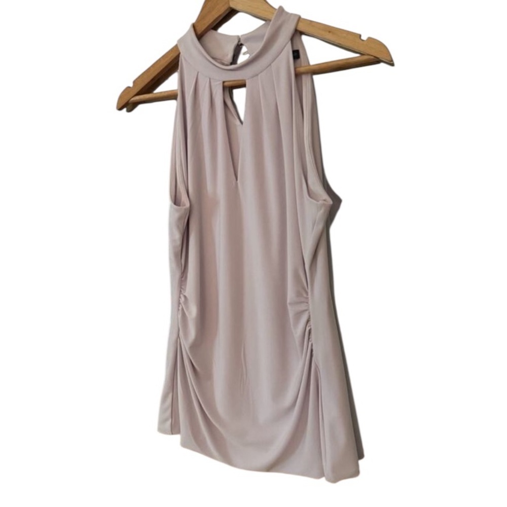 White House Black Market Lavender Lace Back Blouse Small